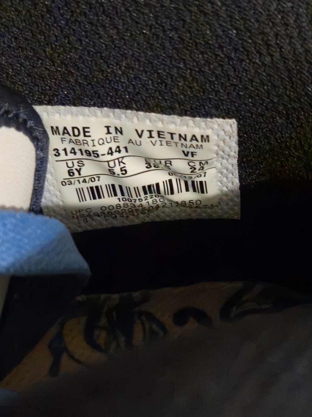 Nike Air Force 1 Mid '07 Obsidian/University Blue-White Youth Shoes - Picture 8 of 8